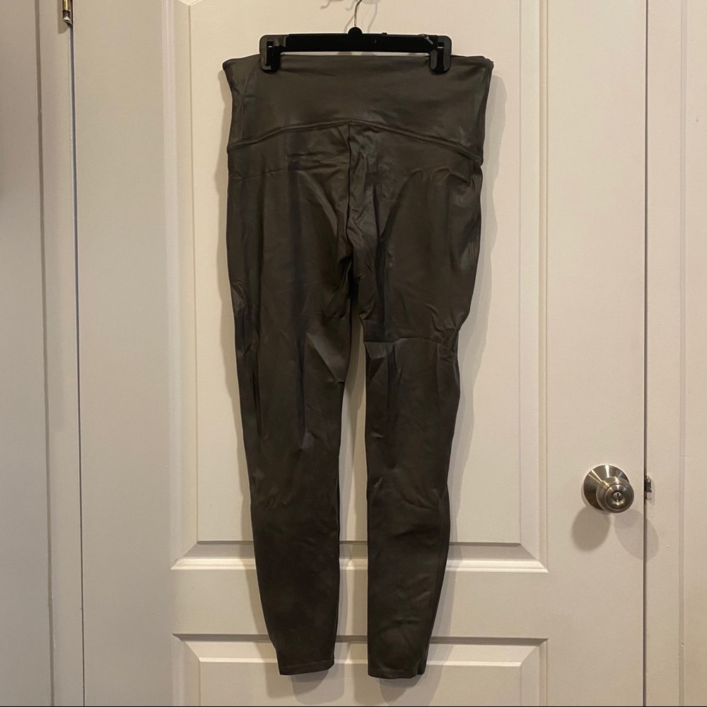 Spanx Faux Leather Leggings in Color Gunmetal - Picture 6 of 6